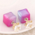 Vibrant Pink Princess Double Stud Earrings